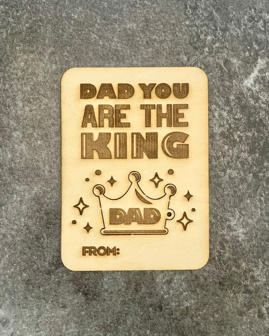 Dad card with pop out keyring