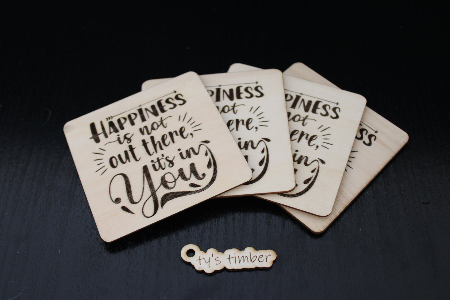 Beautiful life quote coaster