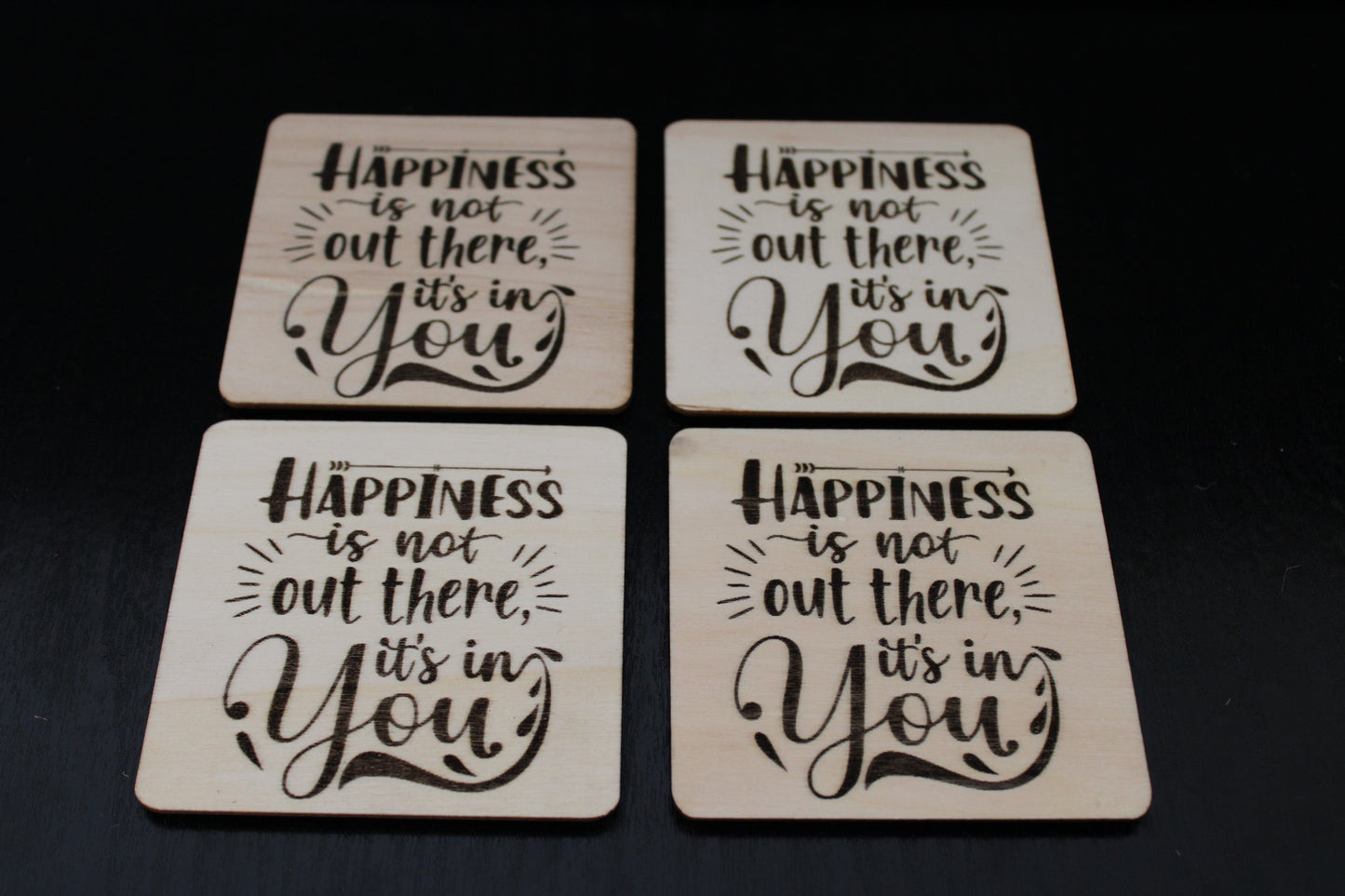 Beautiful life quote coaster